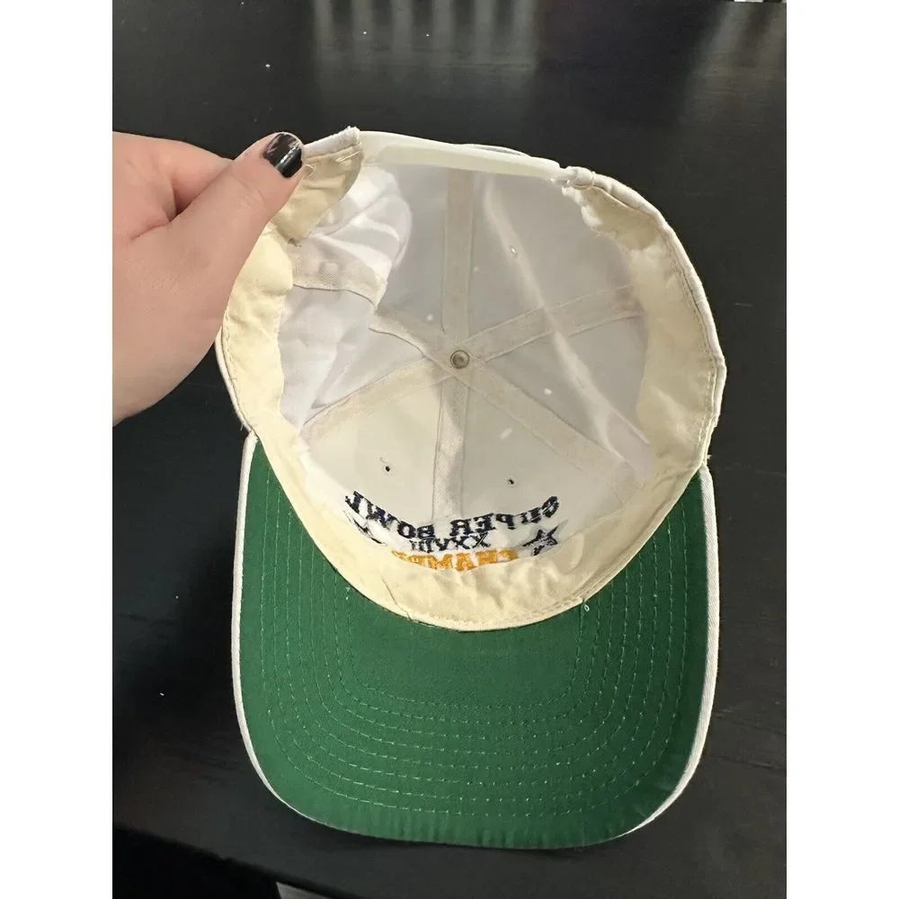 Vintage Dallas Cowboys Hat Cap‎ Polyester Wool blend Super Bowl Champs Repeat 90